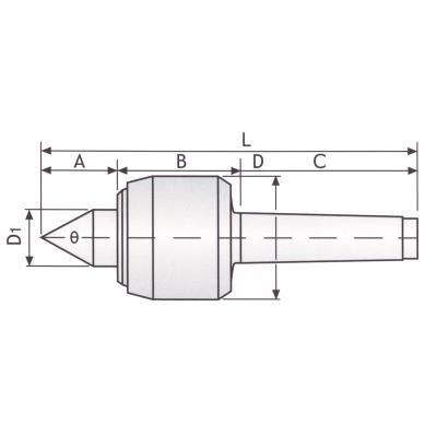 Drejepinol medløbende MK1 med 60°-Spidsvinkel
